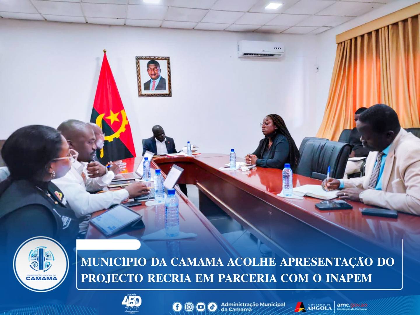 MUNICÍPIO DA CAMAMA ACOLHE APRESENTAÇÃO DO PROJECTO RECRIA EM PARCERIA COM O INAPEM